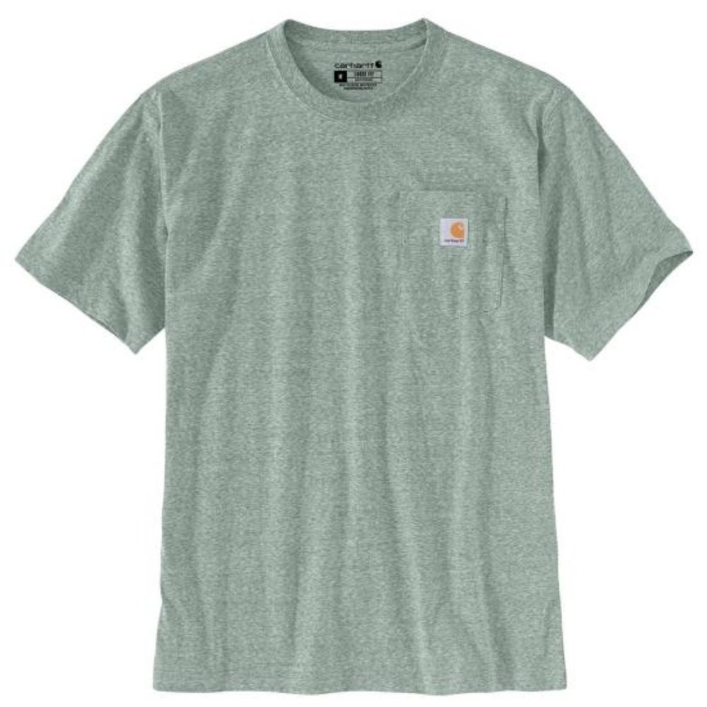 Carhartt Men's K87 Workwear Pocket Relaxed Fit T-Shirt Green Heather Large NWOT
